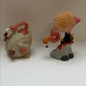 Universal Flamingo and Egg Shell Flamingo Figurine. Vintage 1995 approx.